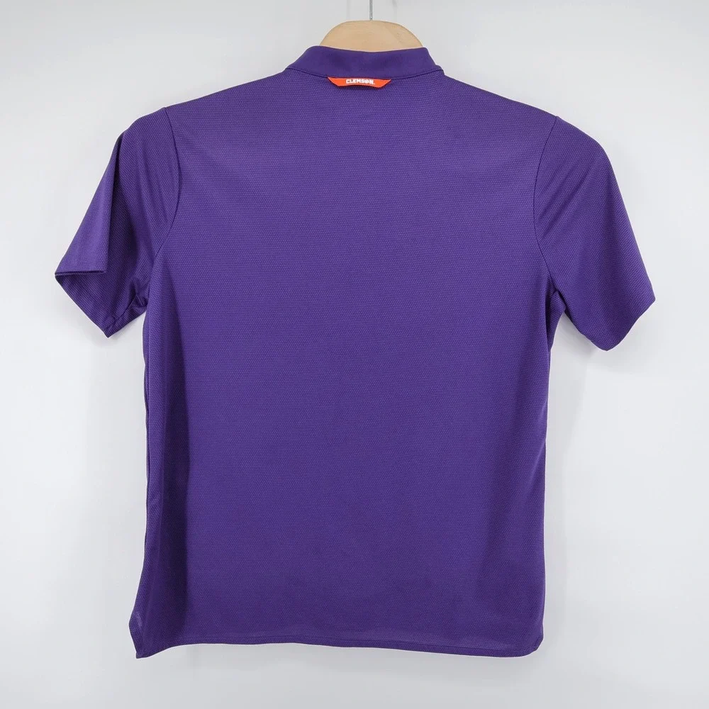 Nike Clemson‎ Tigers Dri-FIT Blade Collar Polo Purple Mens Large